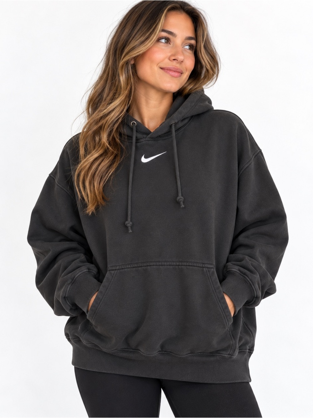 Nike Sportswear Phoenix Fleece Oversized Pullover Hoodie Black L DQ5860-010